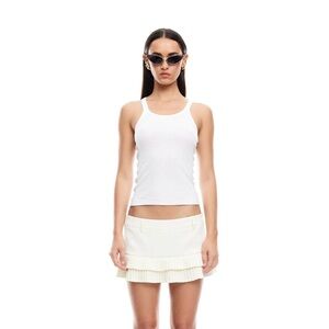 Lioness DOUBLE RUFFLE MINI SKORT | SOFT LEMON B22